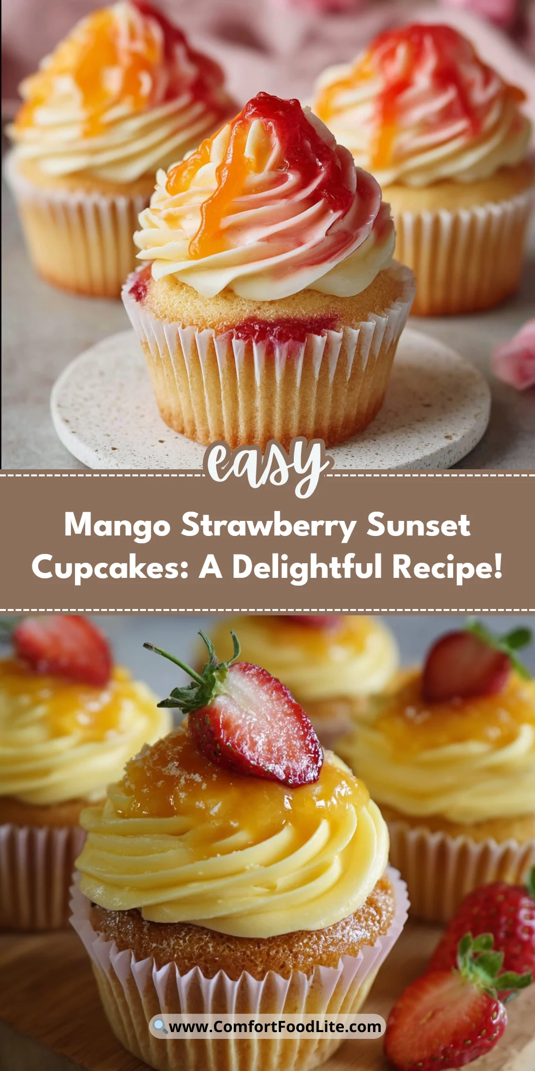Mango Strawberry Sunset Cupcakes: A Delightful Recipe!
