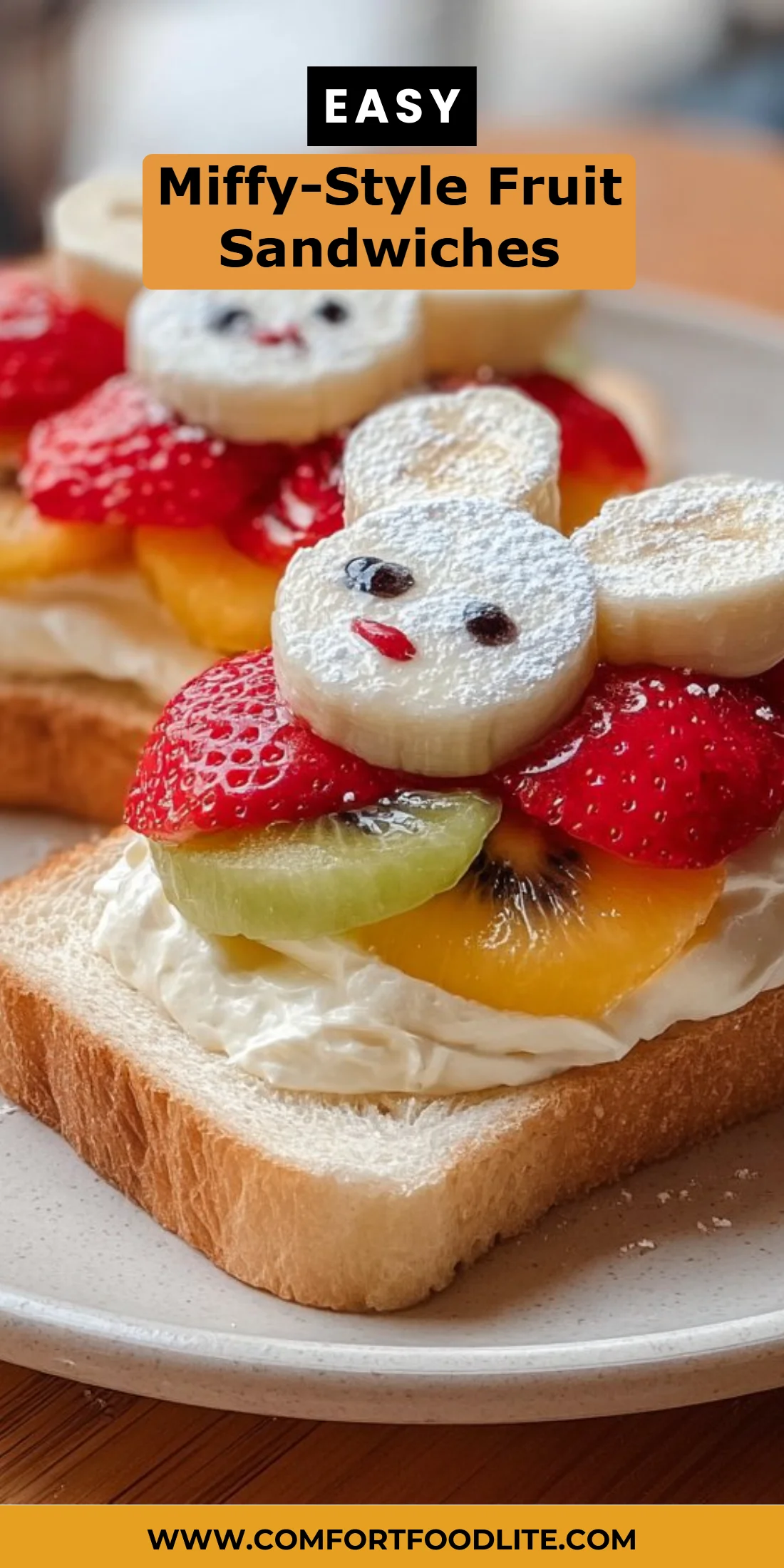 Miffy-Style Fruit Sandwiches