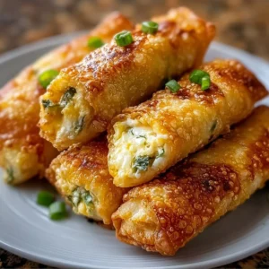 Mini Jalapeño Popper Egg Rolls served with dipping sauce