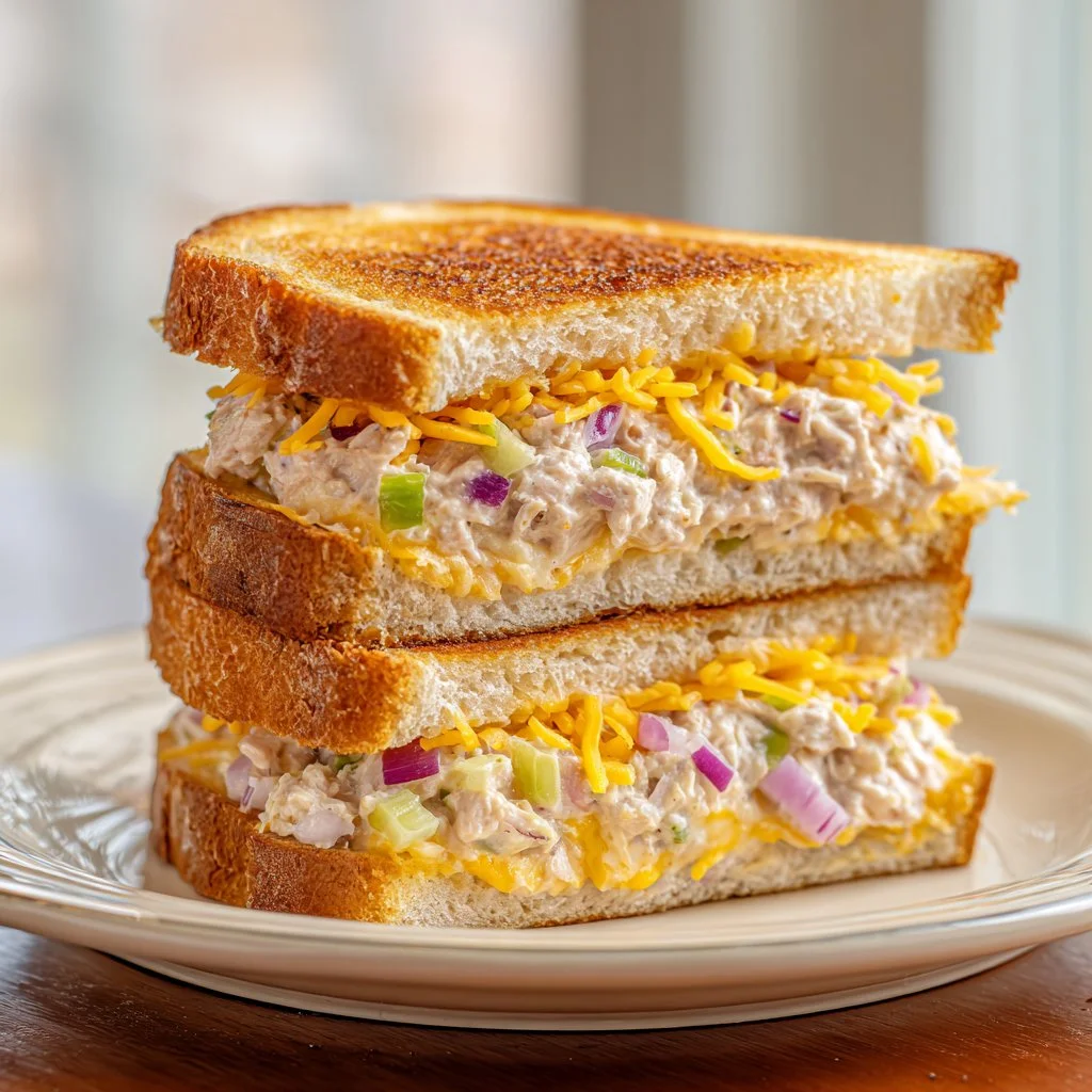 Mini Triple-Decker Tuna Melts