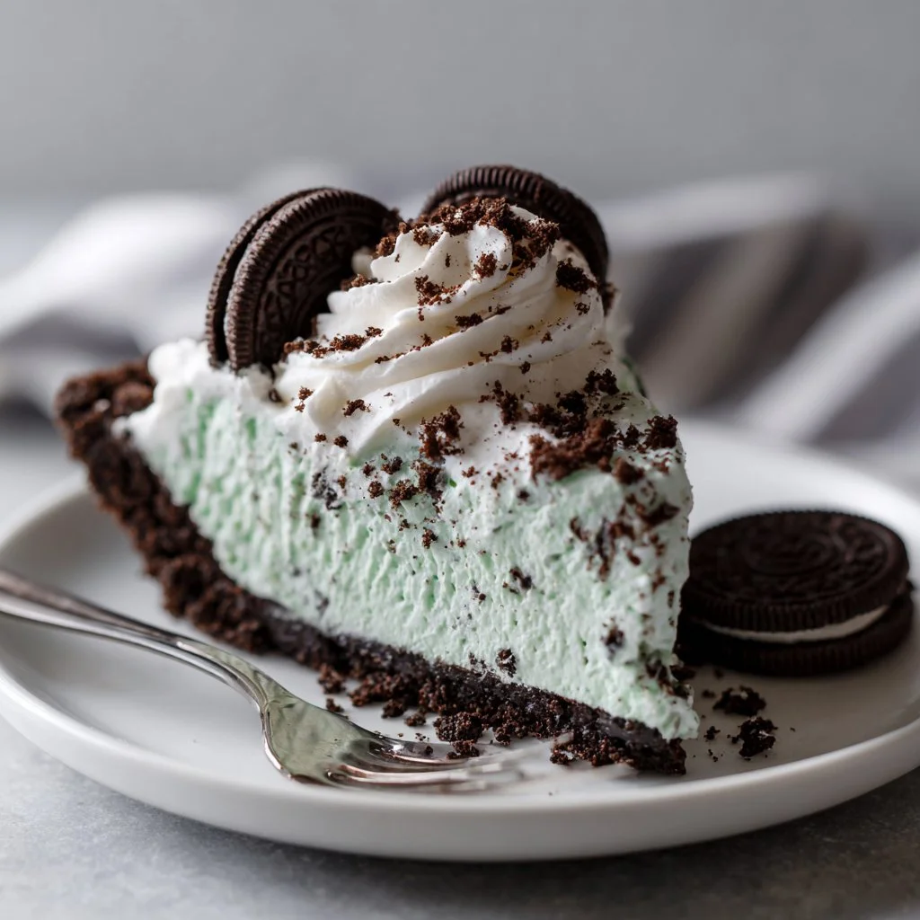 No-Bake Oreo Mint Pie