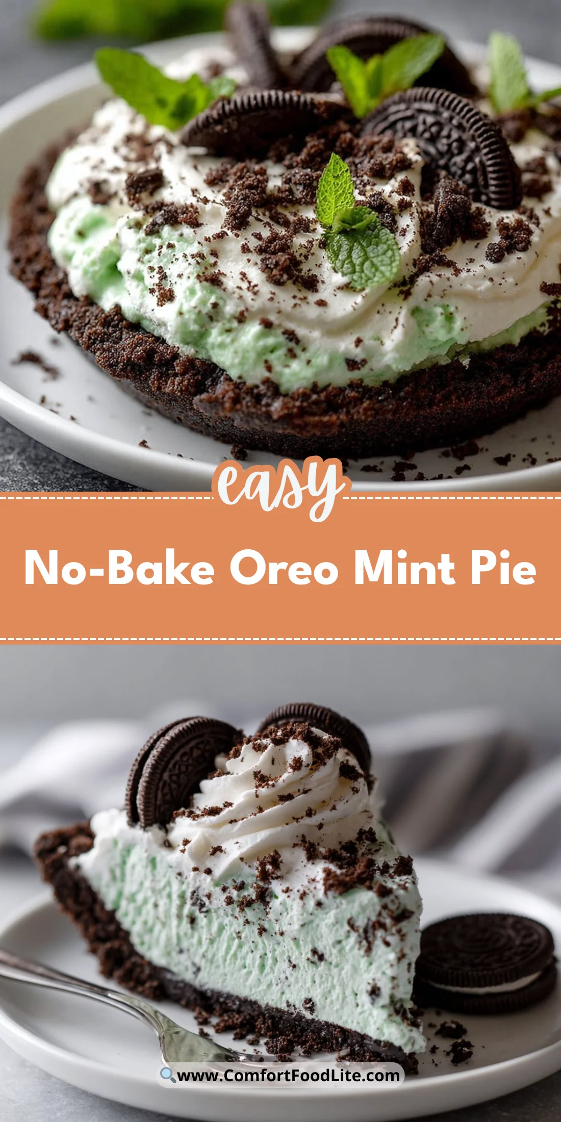 No-Bake Oreo Mint Pie