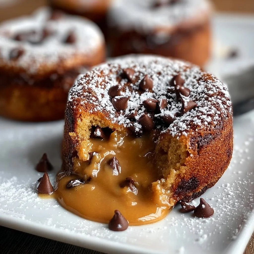 Delicious Olympic Peanut Butter Lava Cakes with molten peanut butter center