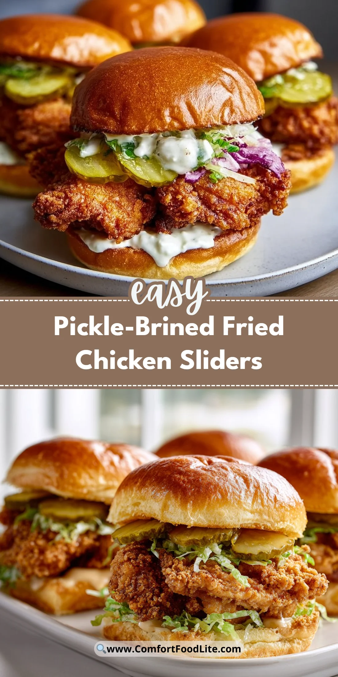 Pickle-Brined Fried Chicken Sliders