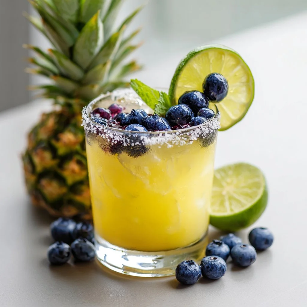Pineapple Blueberry Margarita