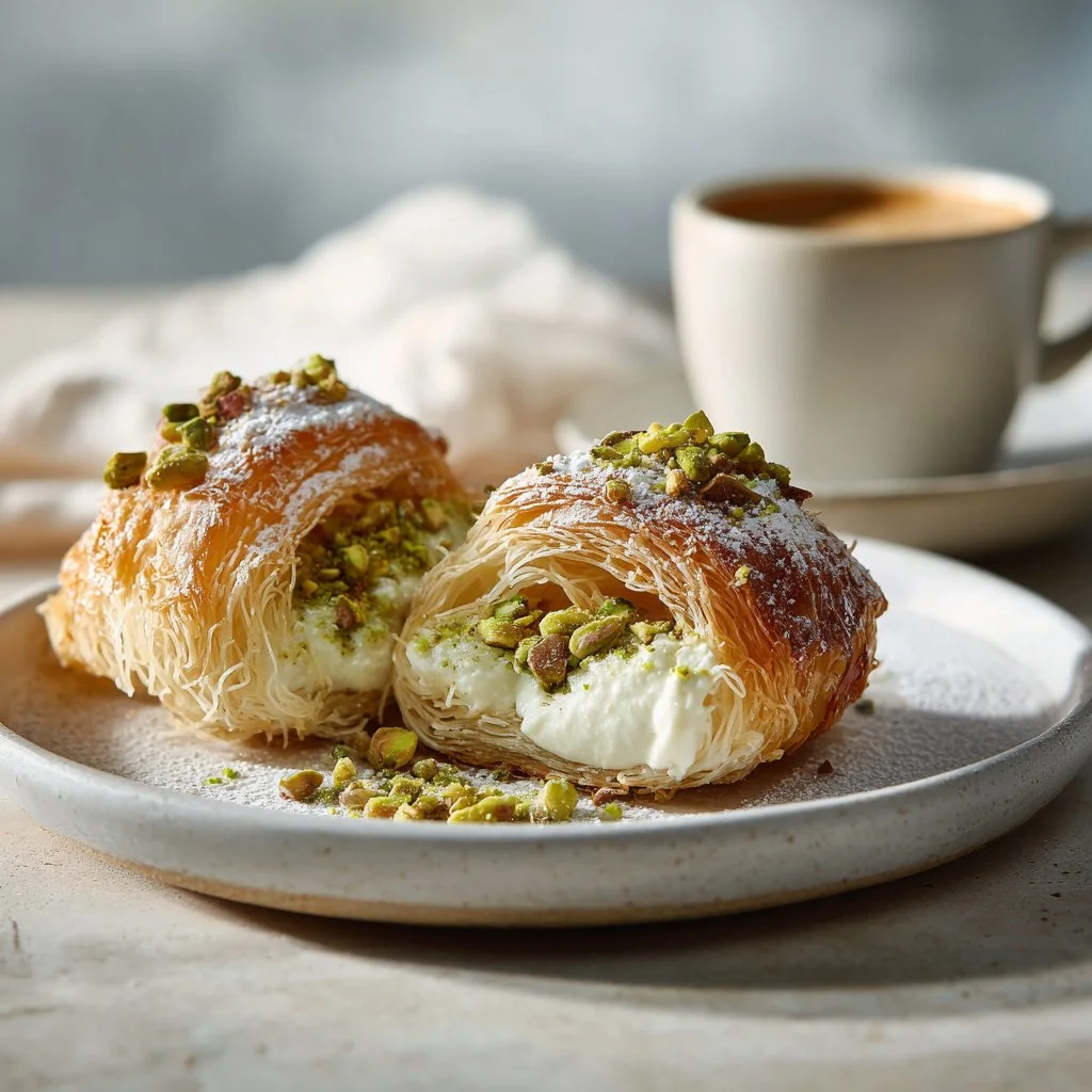 Pistachio Kataifi Croissants