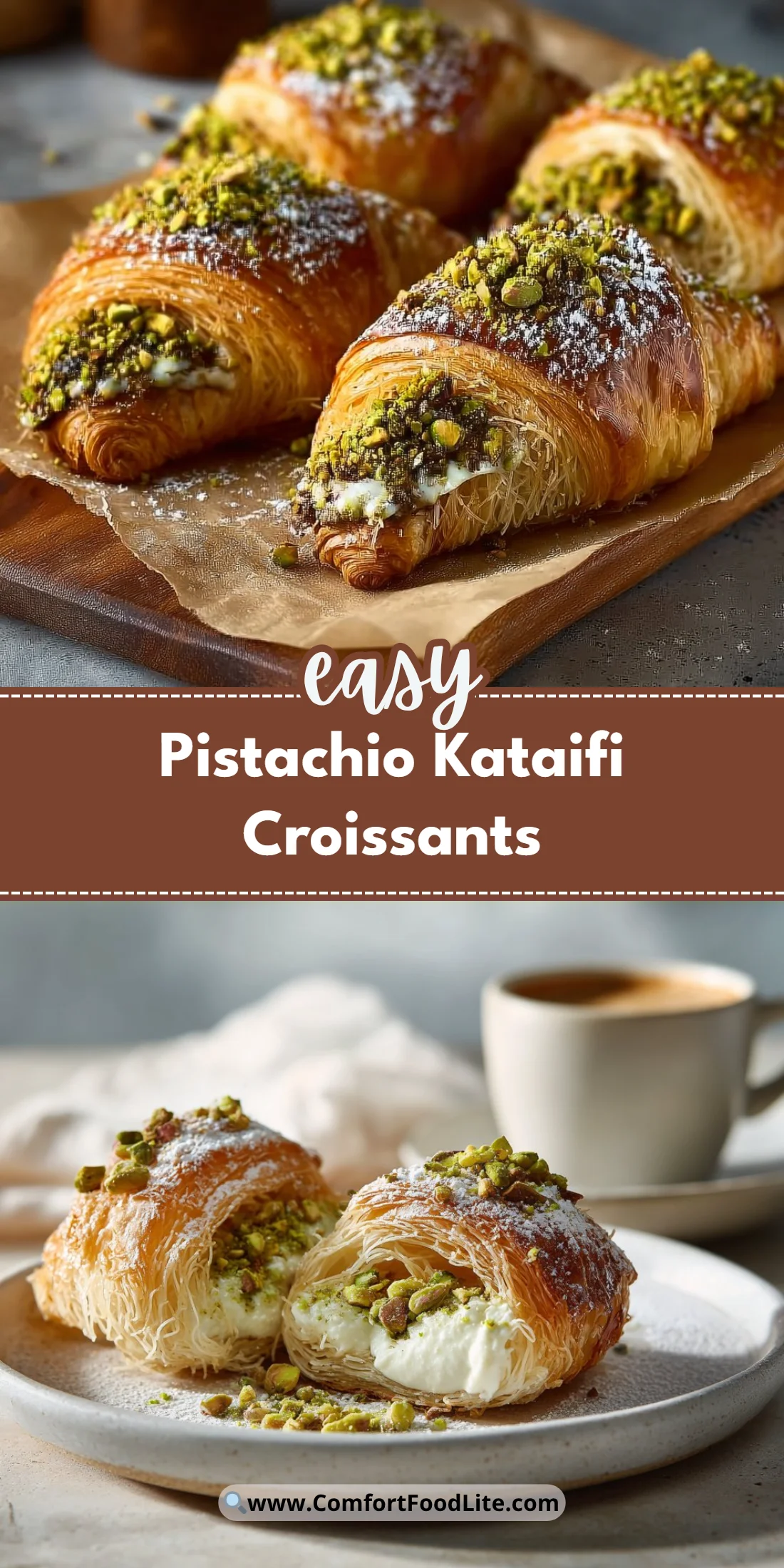 Pistachio Kataifi Croissants