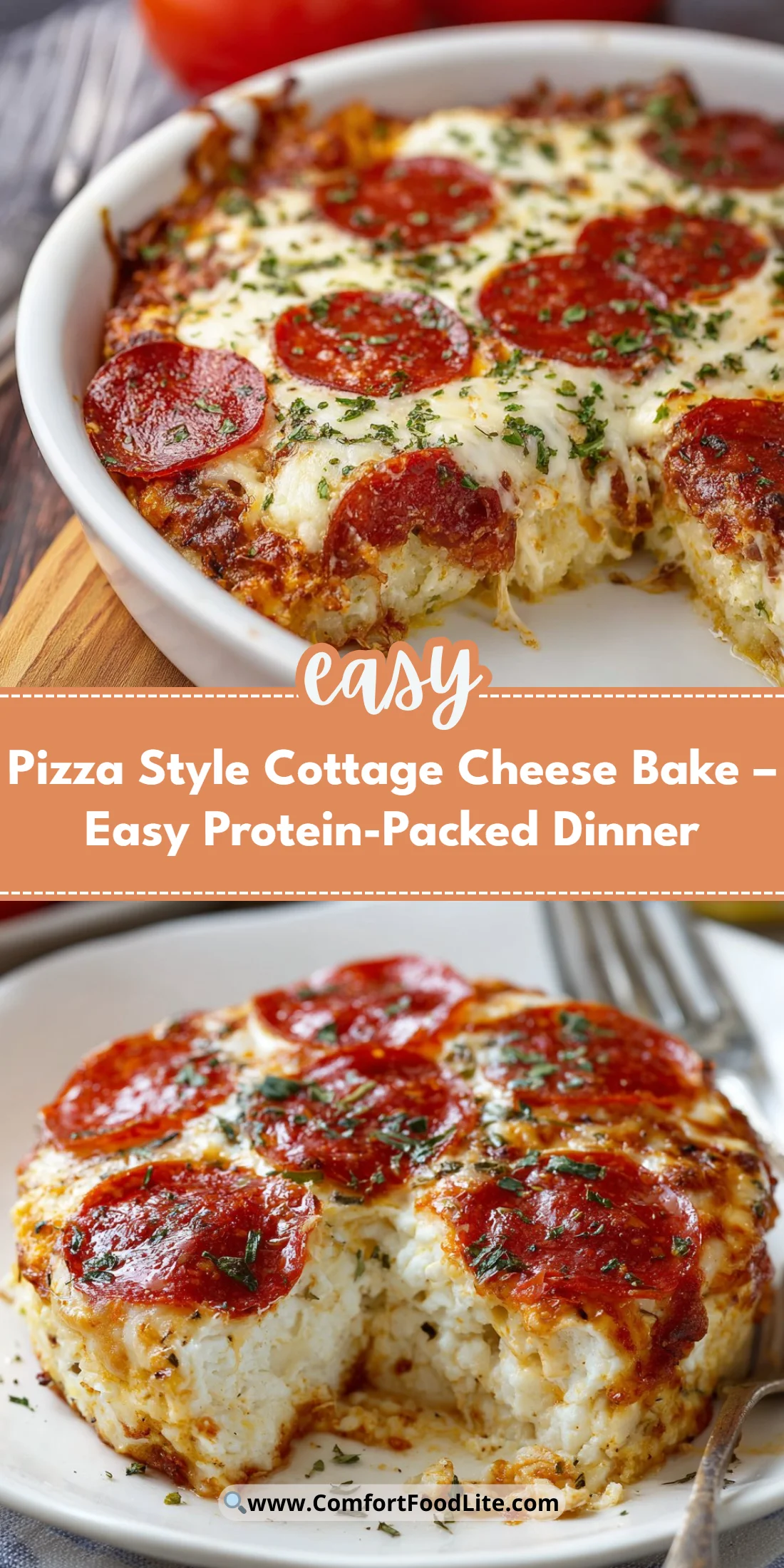 Pizza Style Cottage Cheese Bake – Easy Protein-Packed Dinner