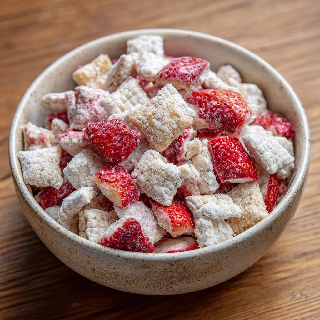 Quick Strawberry Shortcake Puppy Chow