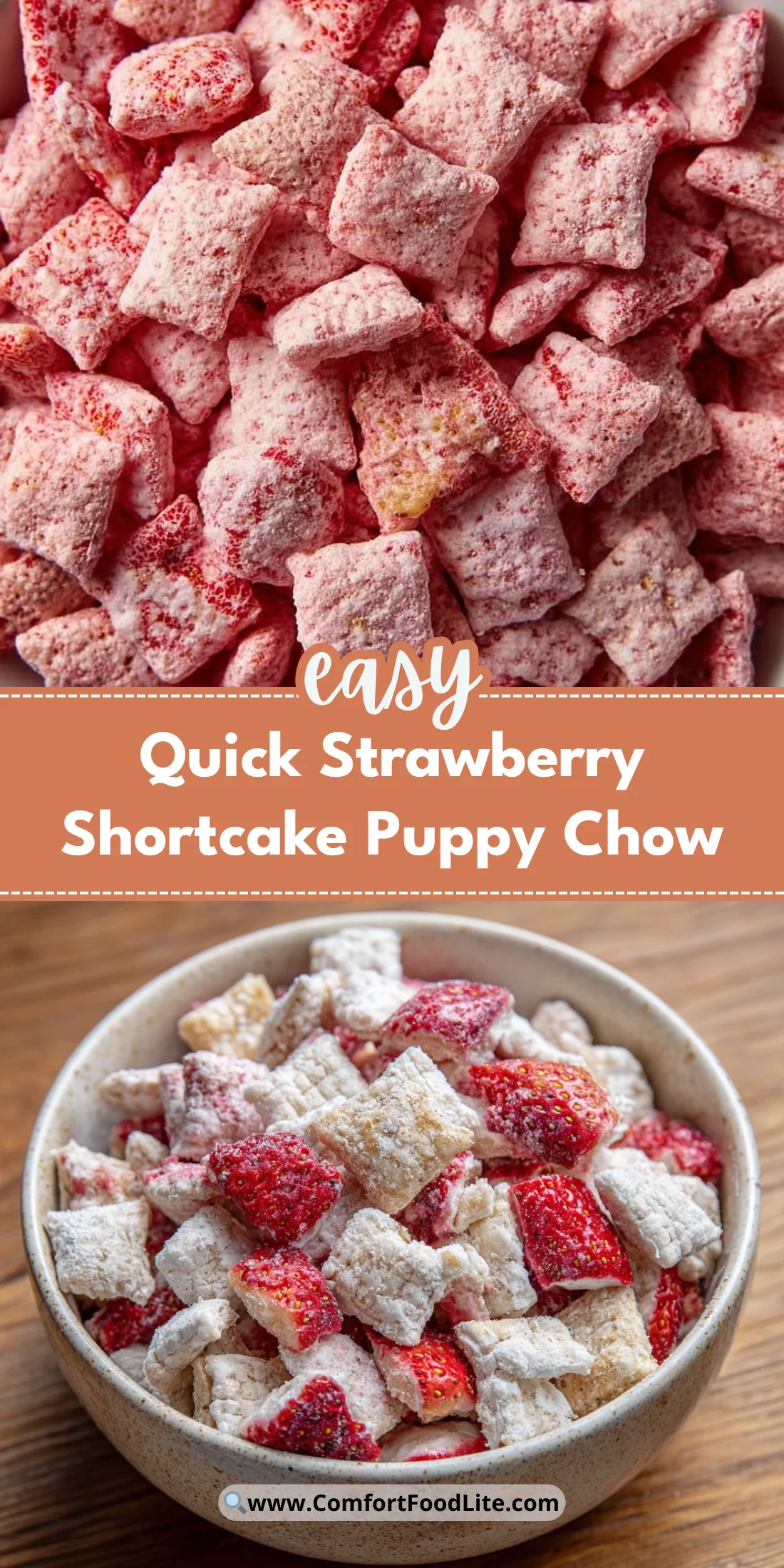 Quick Strawberry Shortcake Puppy Chow