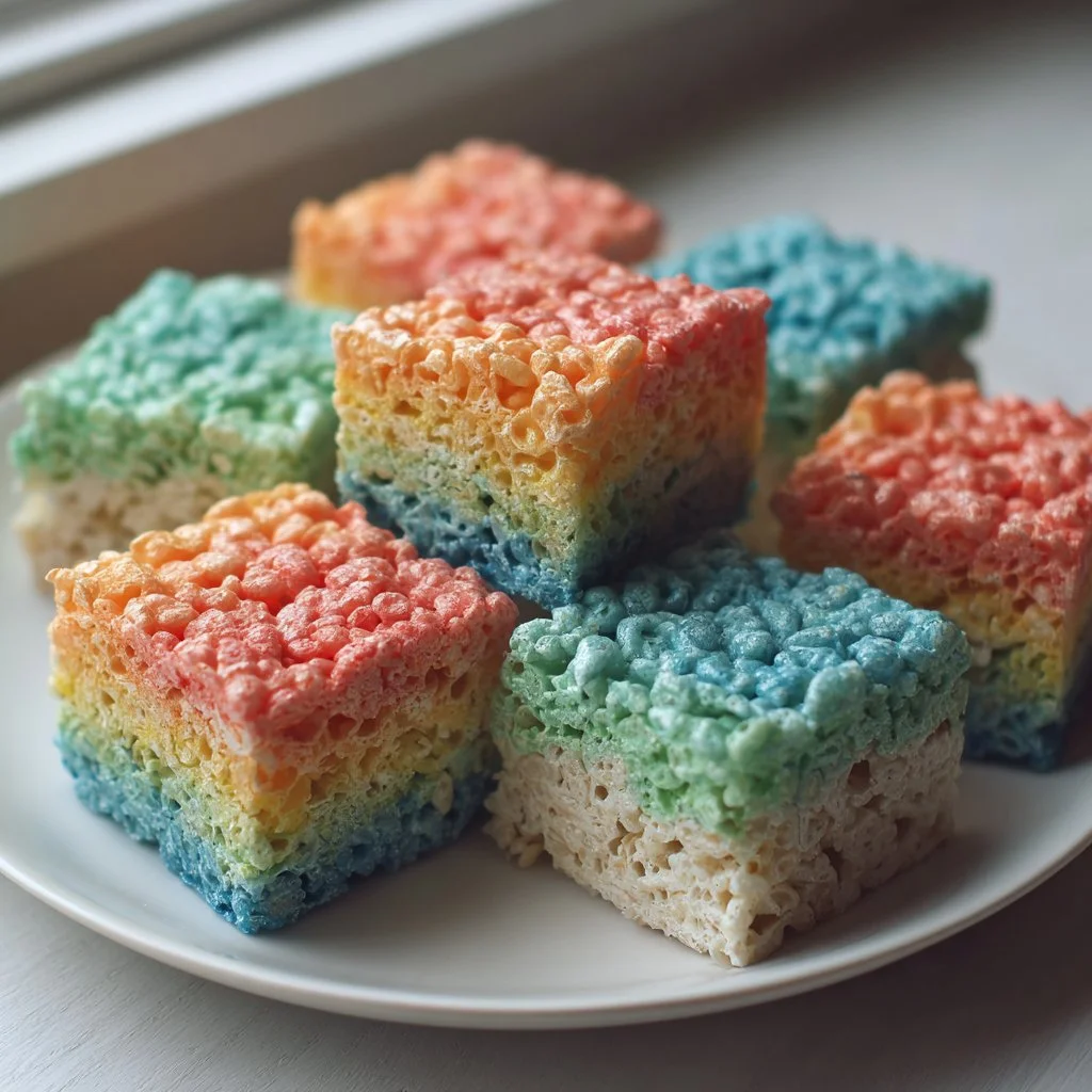 Rainbow Rice Krispie Treats