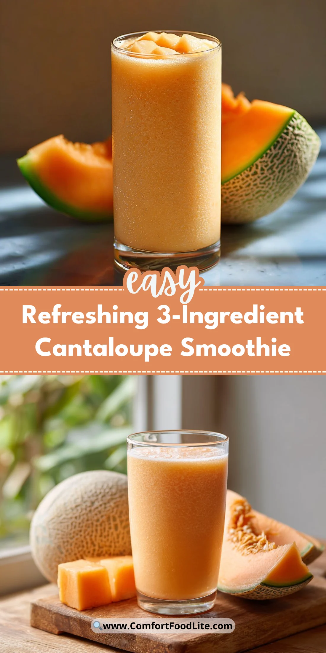 Refreshing 3-Ingredient Cantaloupe Smoothie