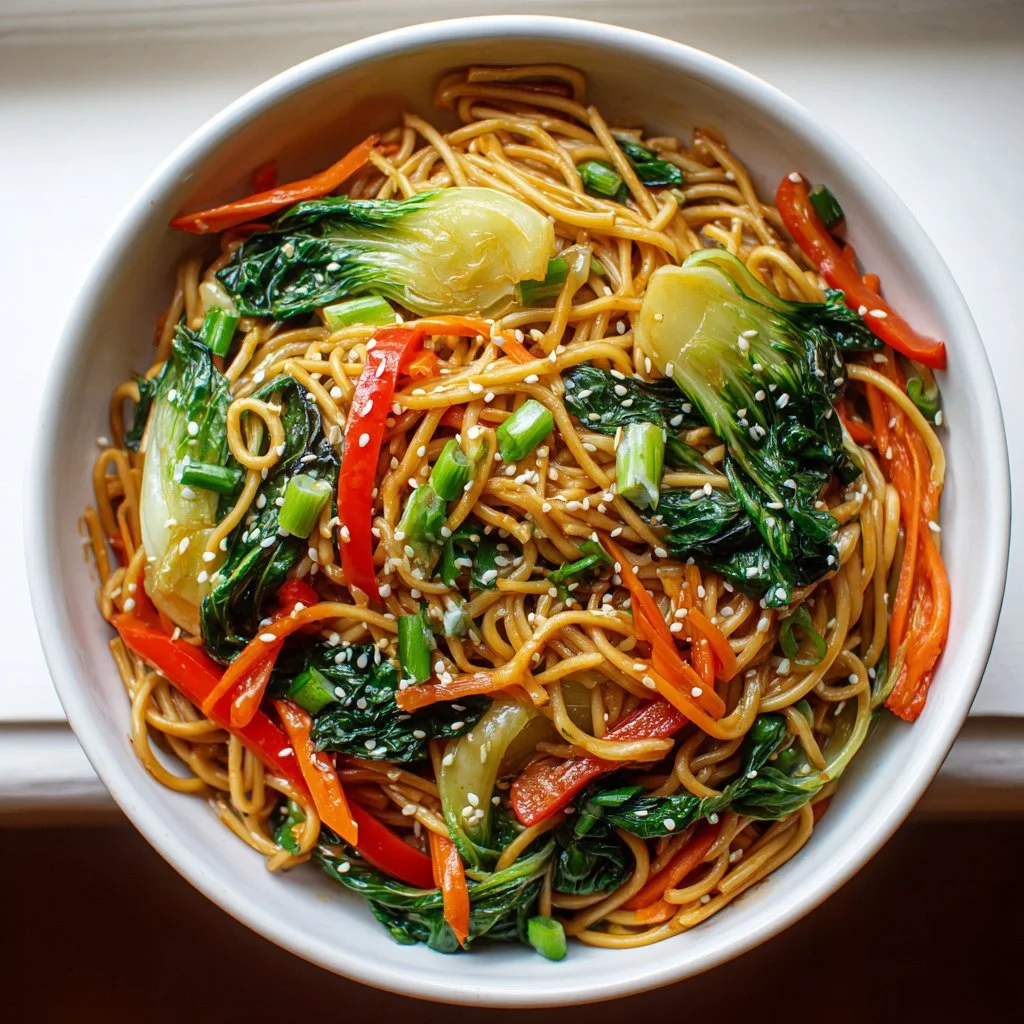 Sautéed Bok Choy & Ginger Lo Mein