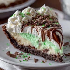 Delicious Shamrock Swirl Pie with vibrant green swirls ready for St. Patrick's Day