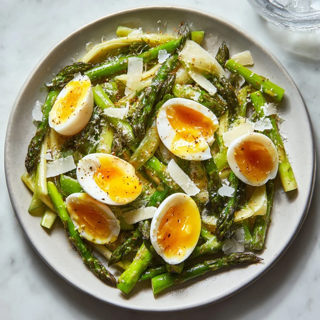 Shaved Asparagus Salad with Soft-Boiled Eggs