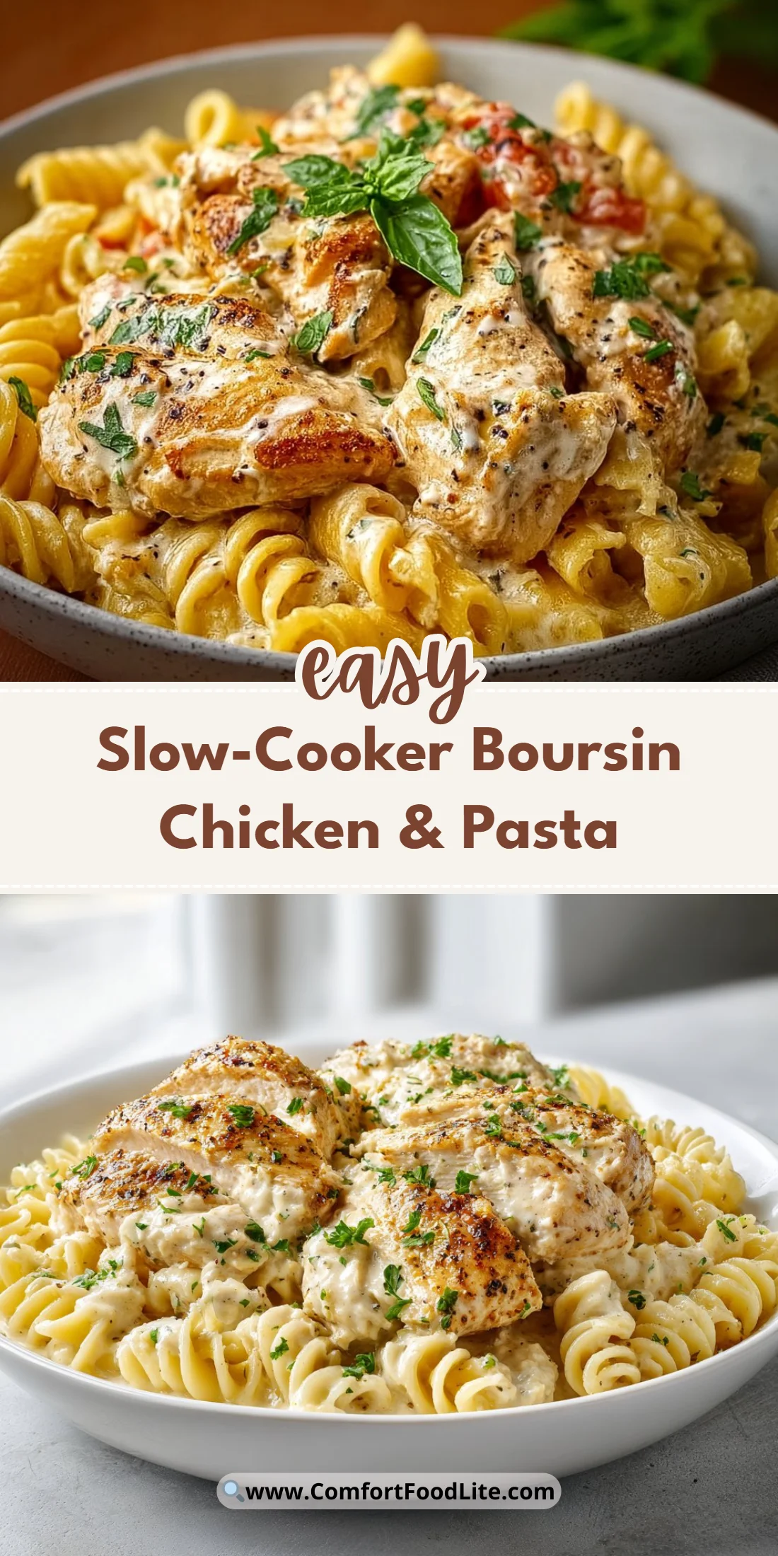 Slow-Cooker Boursin Chicken & Pasta