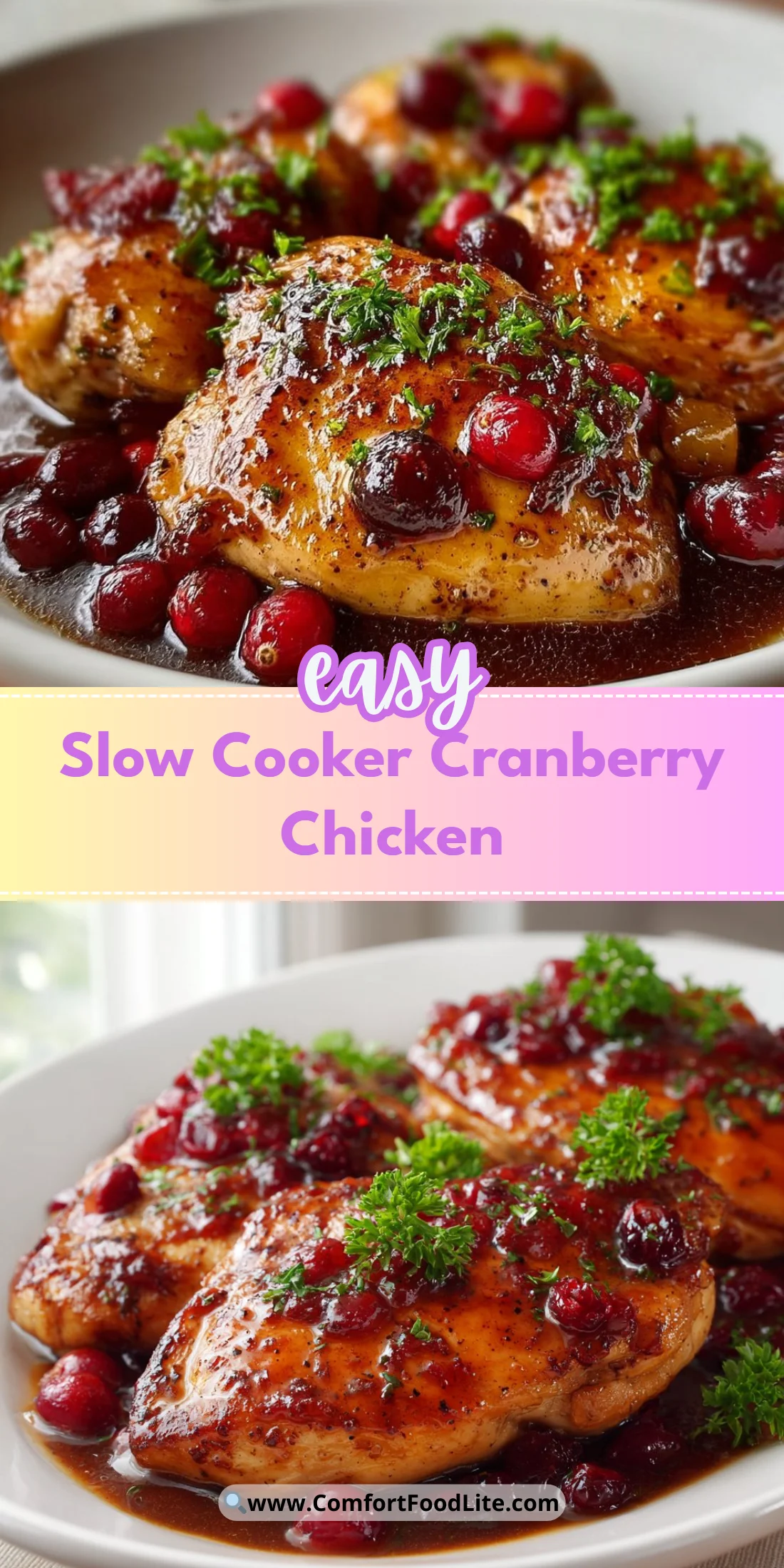 Slow Cooker Cranberry Chicken
