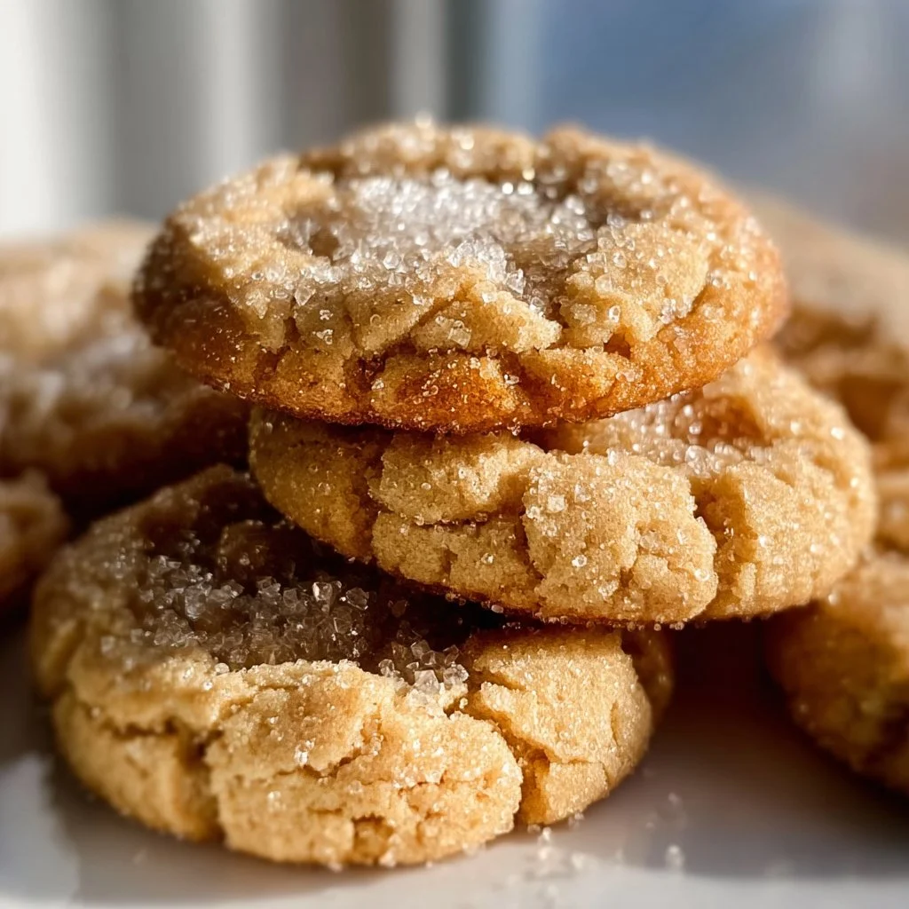 Soft and chewy salted honey cookies on a plate, freshly baked