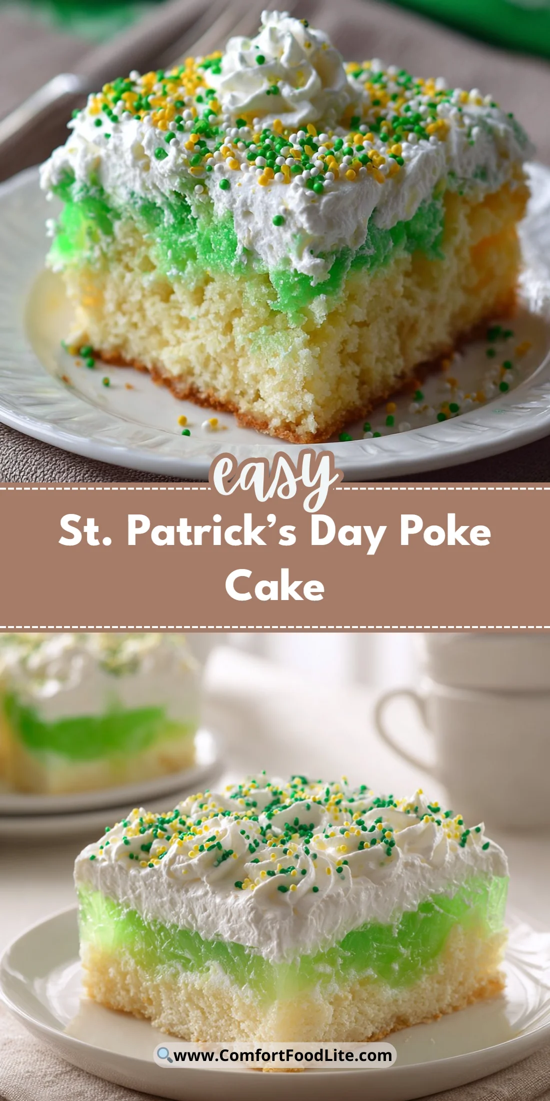 St. Patrick’s Day Poke Cake