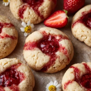 Delicious Strawberry Cheesecake Cookies freshly baked and ready to enjoy