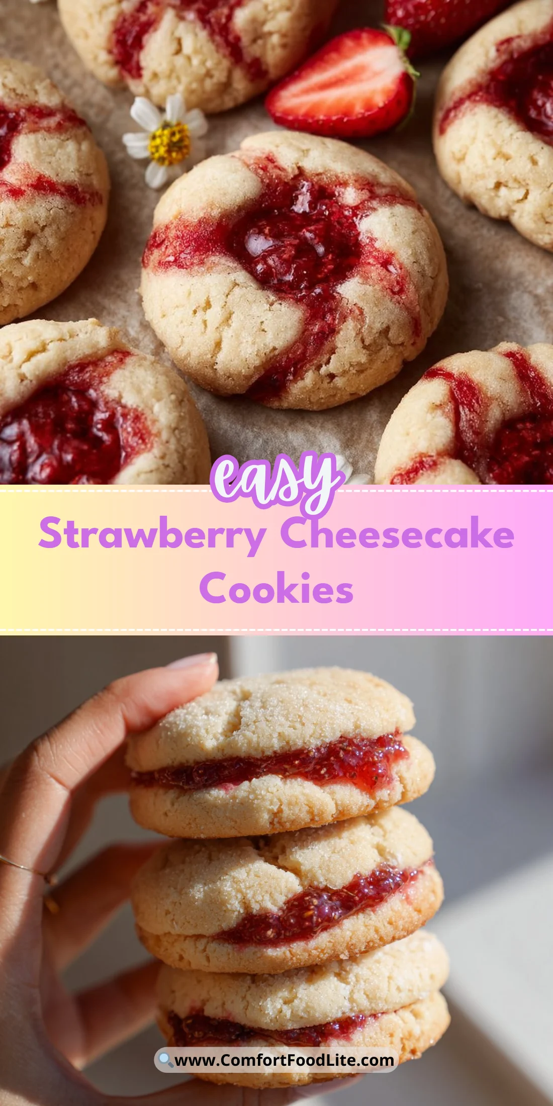Strawberry Cheesecake Cookies