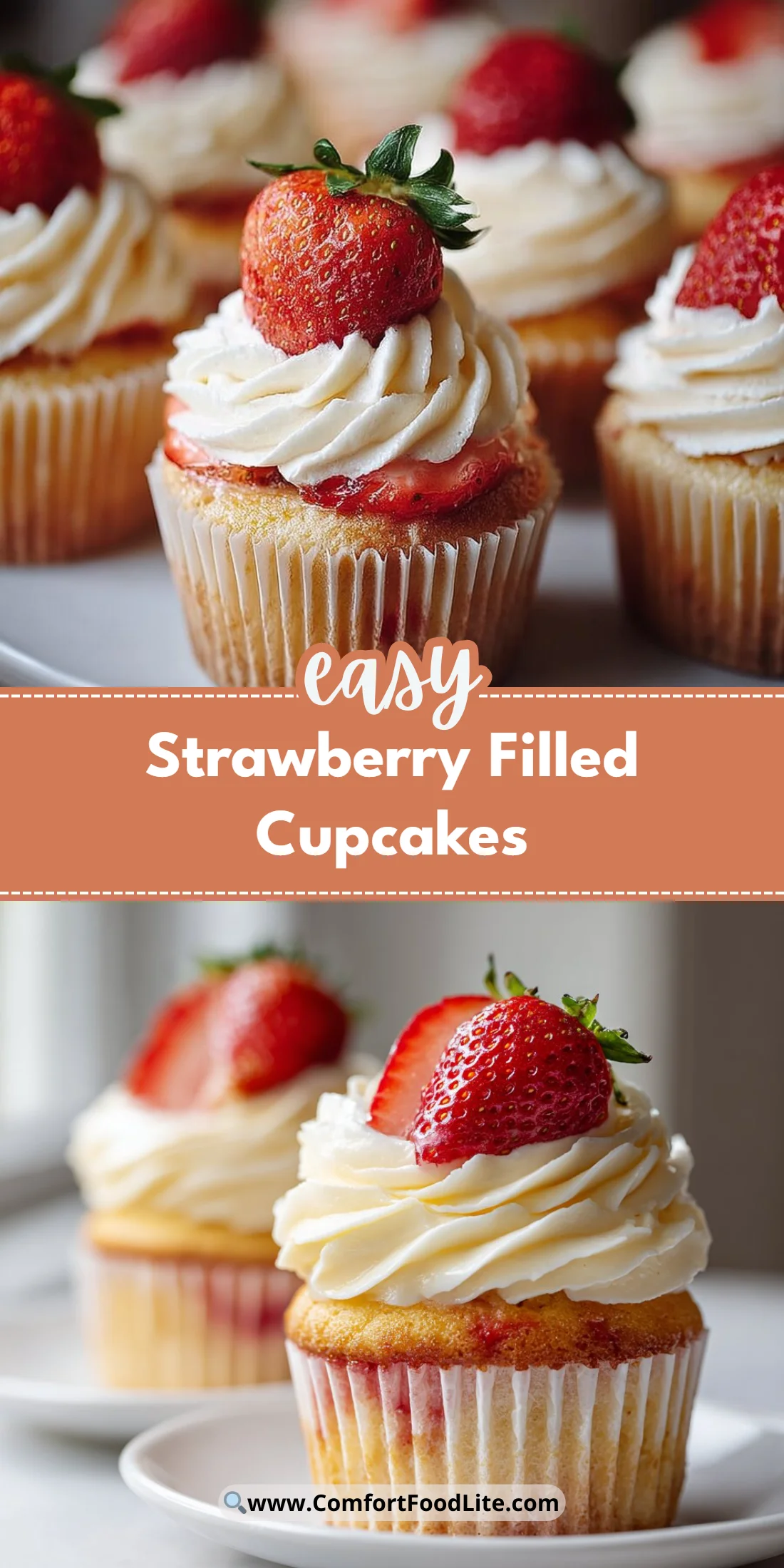 Strawberry Filled Cupcakes