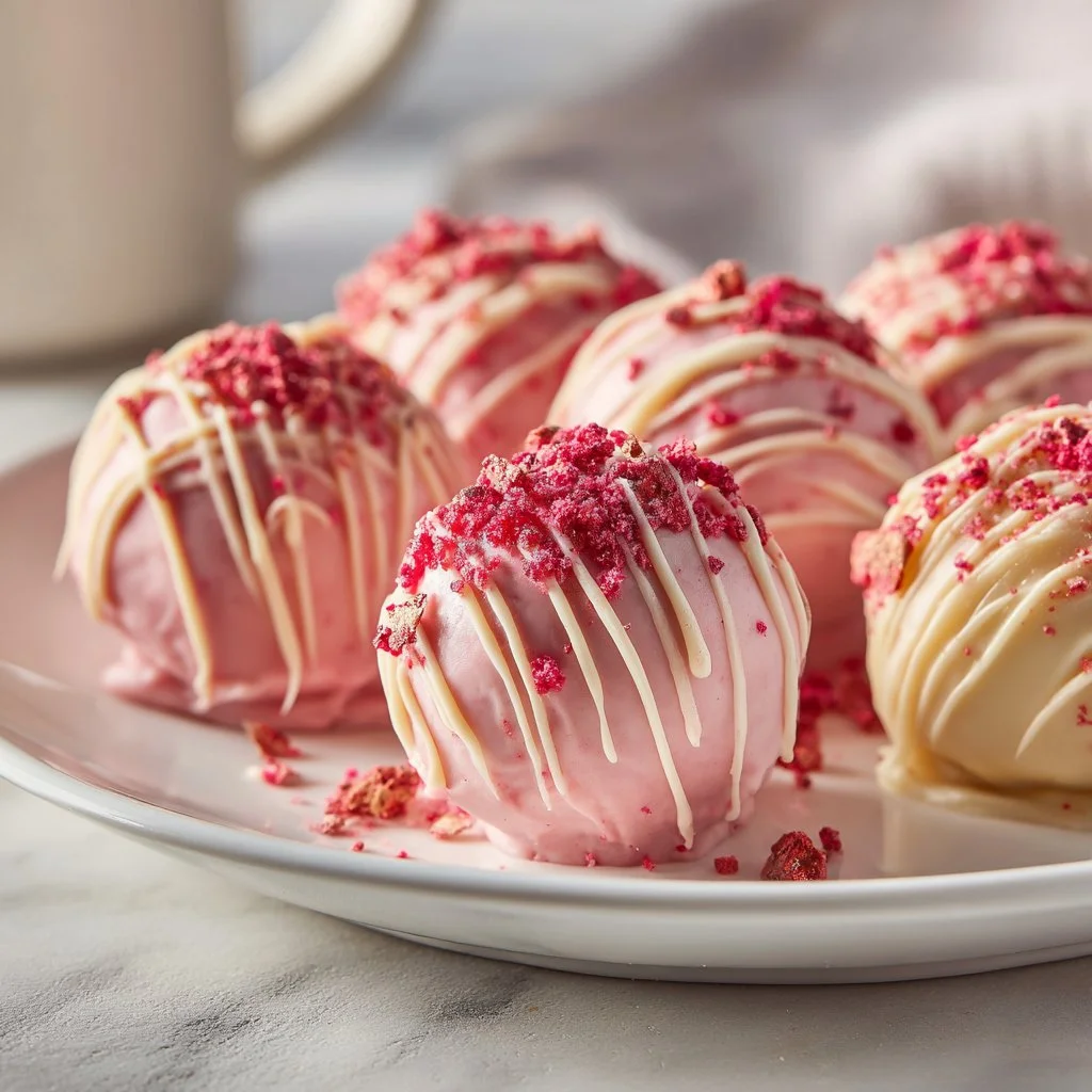 Sweet Strawberry Shortcake Truffles for Effortless Indulgence