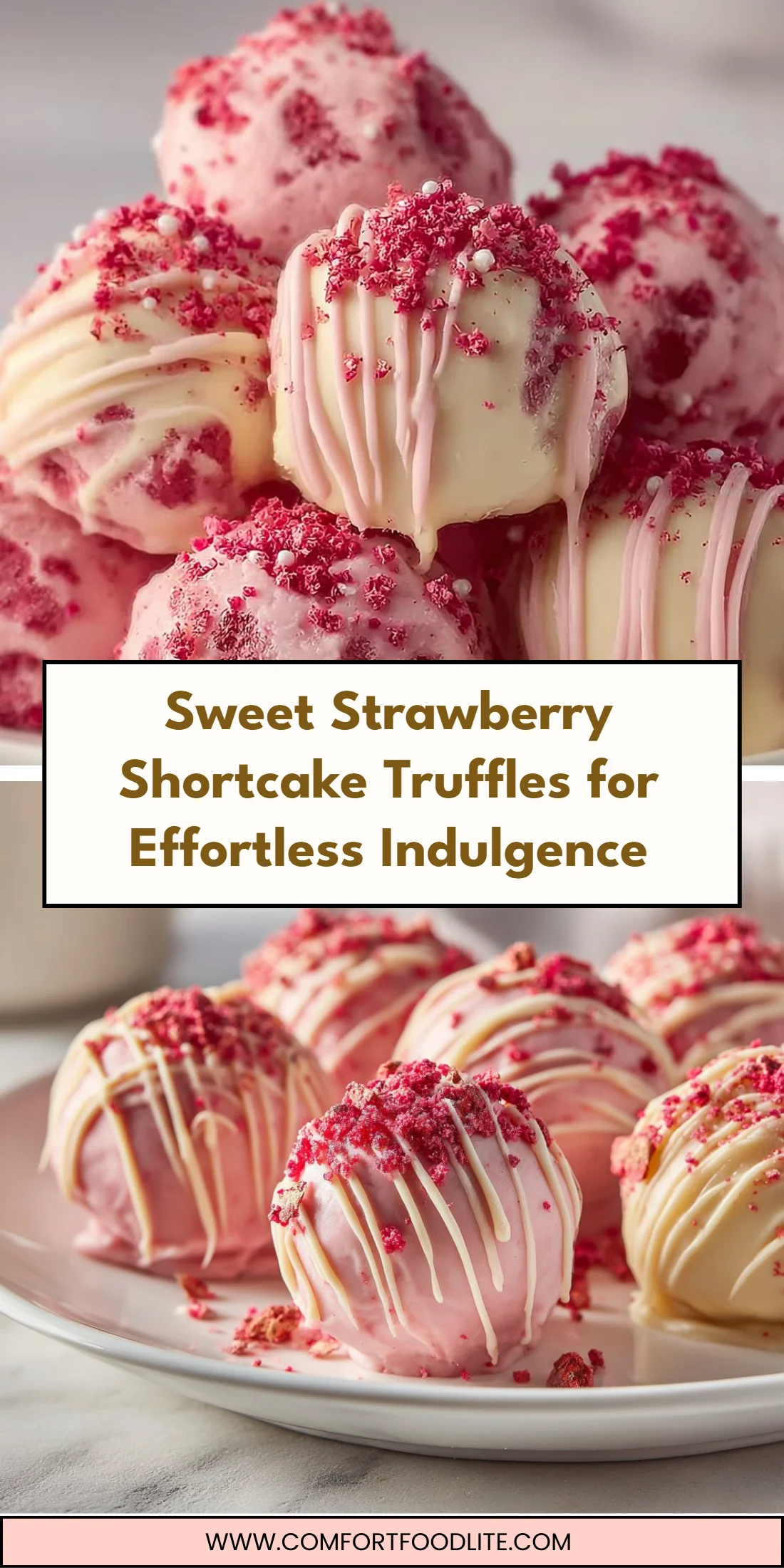 Sweet Strawberry Shortcake Truffles for Effortless Indulgence