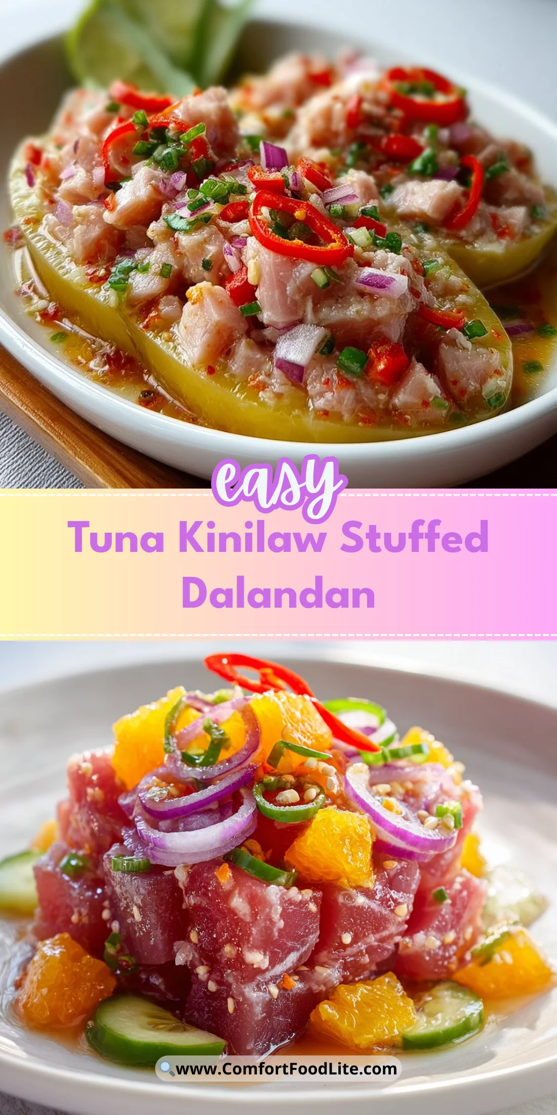 Tuna Kinilaw Stuffed Dalandan