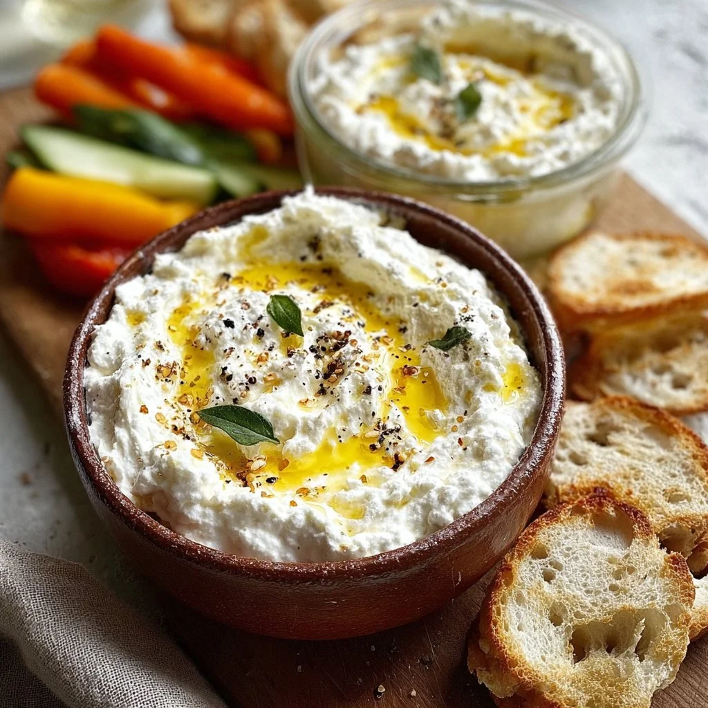 Whipped feta and hot honey dip jars perfect for appetizers and gatherings