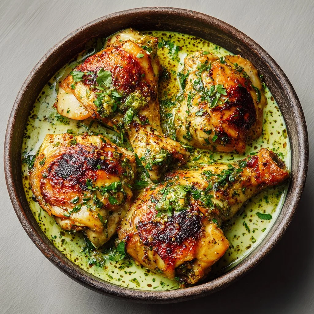 Best Peruvian Chicken with Creamy Green Sauce Recipe