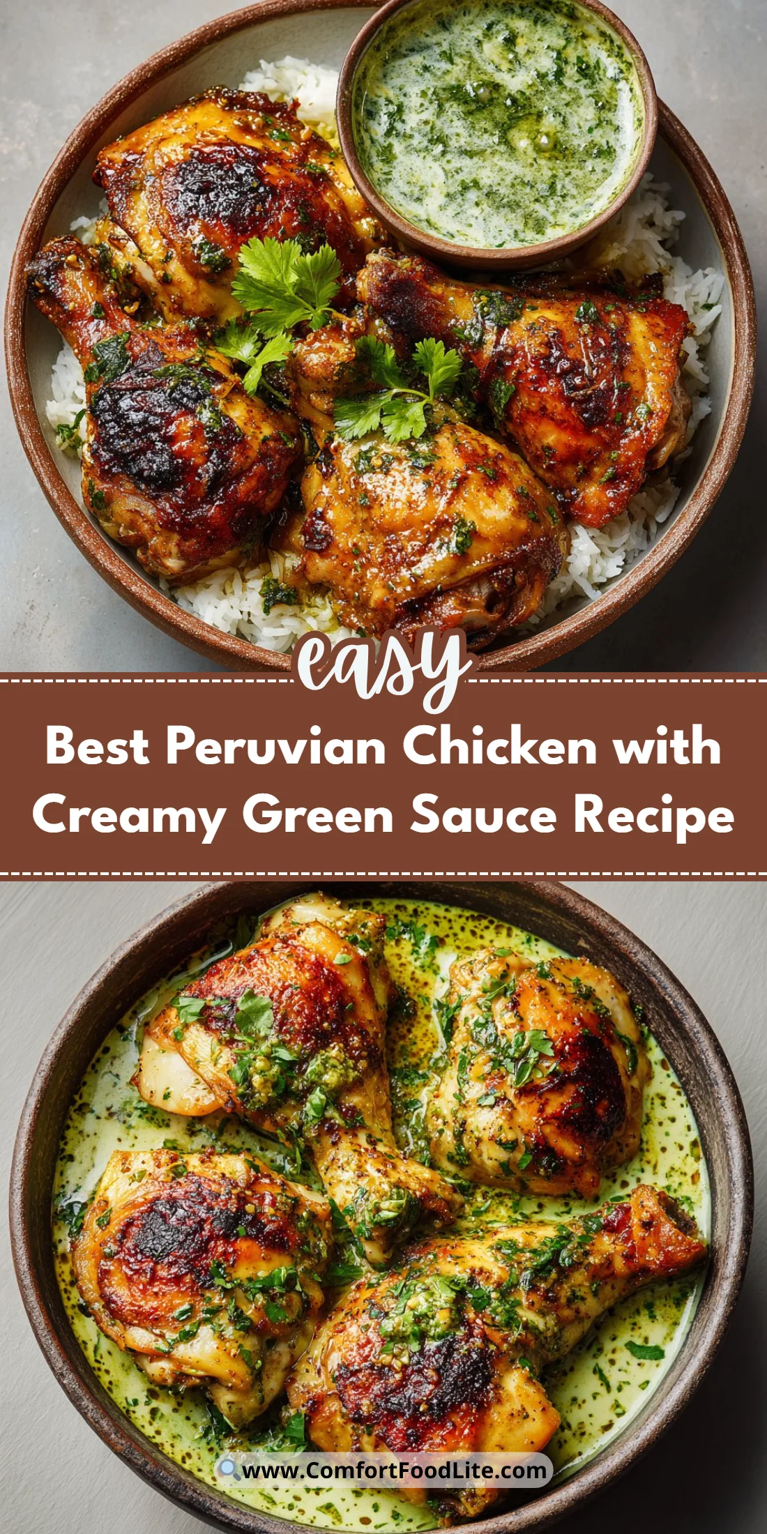 Best Peruvian Chicken with Creamy Green Sauce Recipe