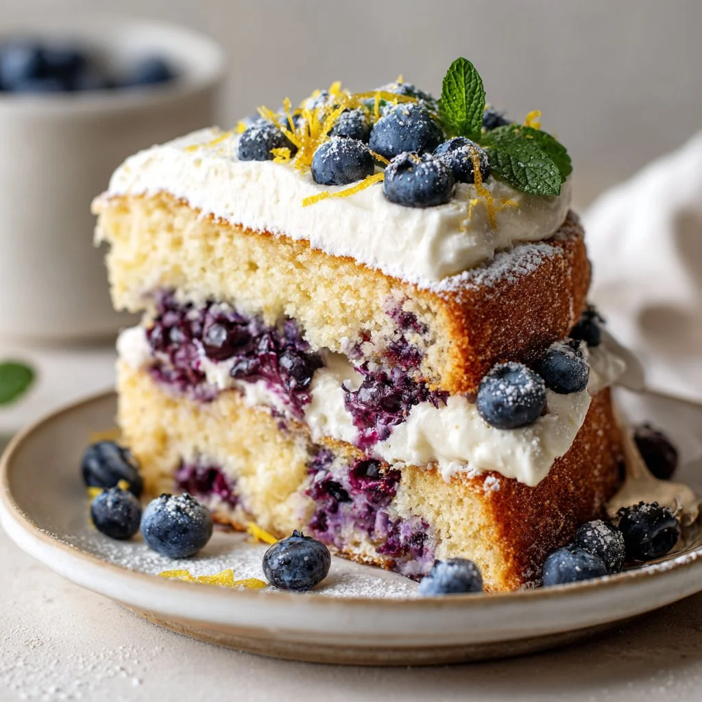 Blueberry Cream Cake