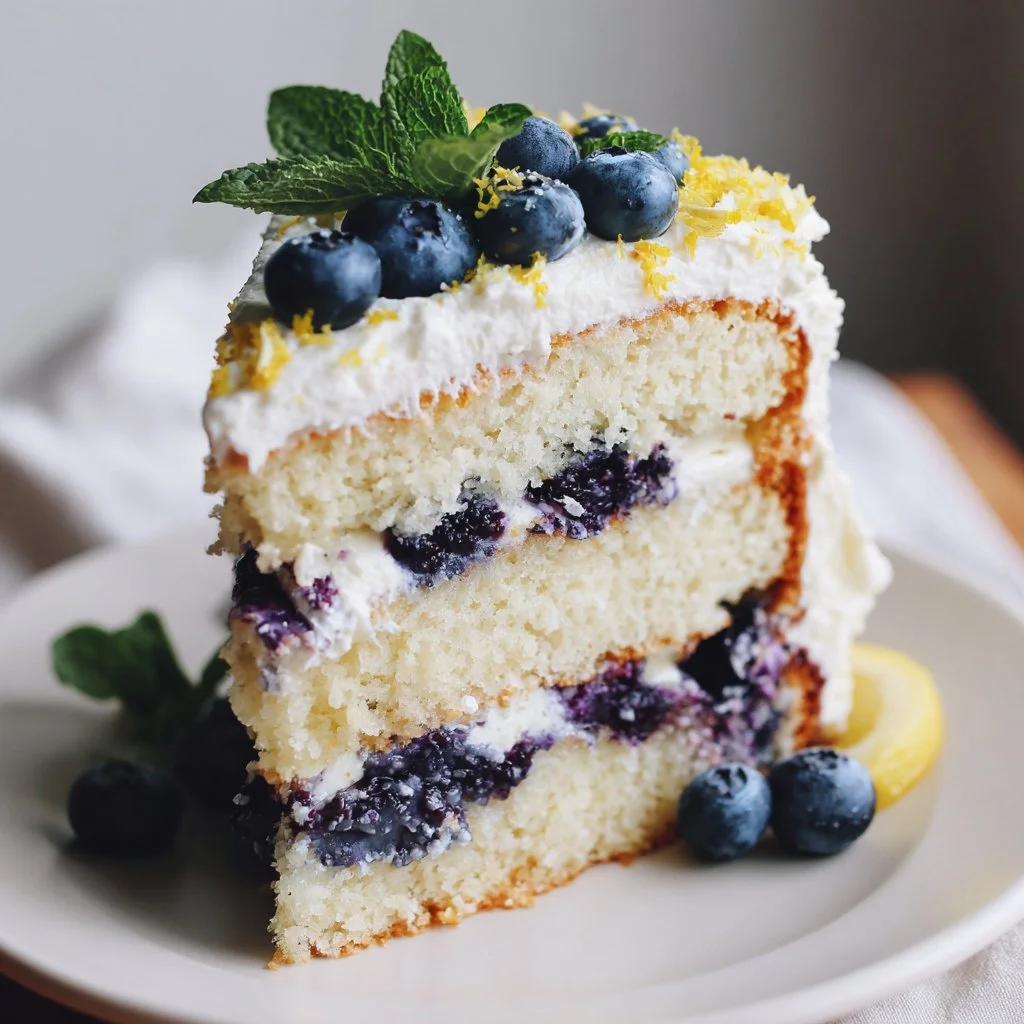 Blueberry Cream Cake