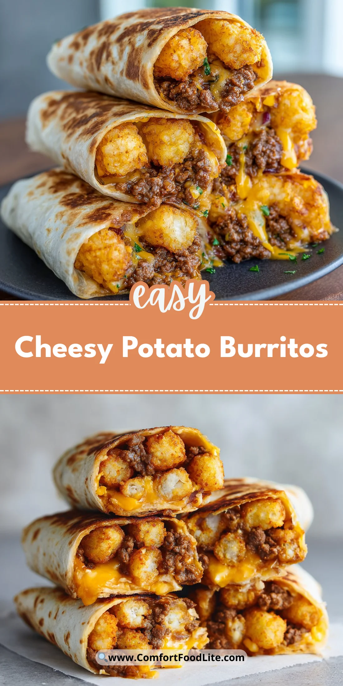 Cheesy Potato Burritos
