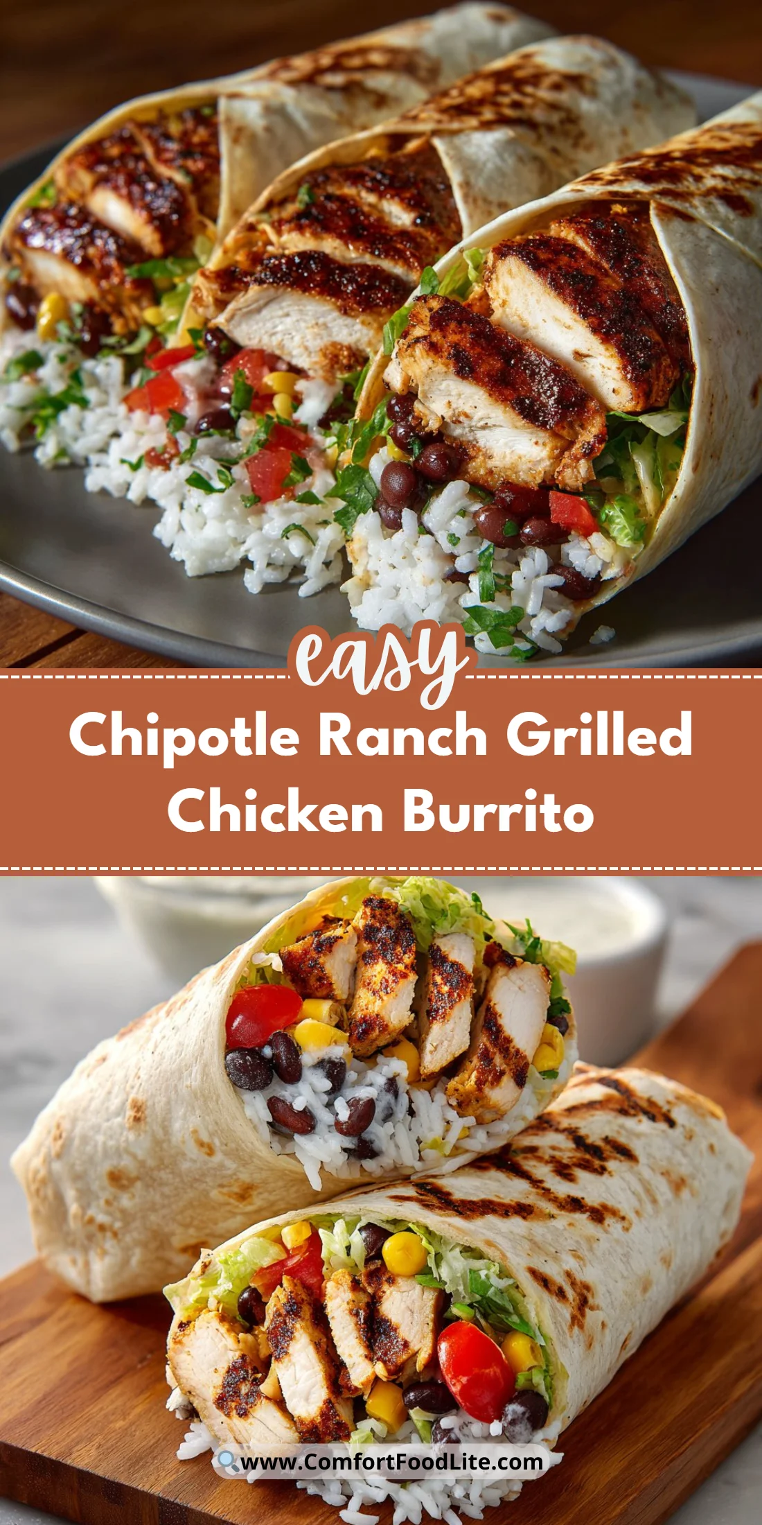 Chipotle Ranch Grilled Chicken Burrito