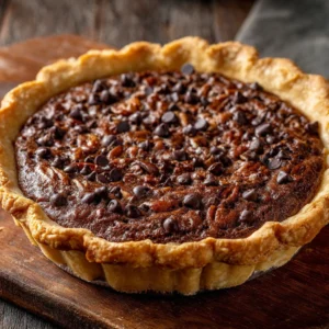 Delicious Chocolate Gluten Free Kentucky Derby Pie ready to serve
