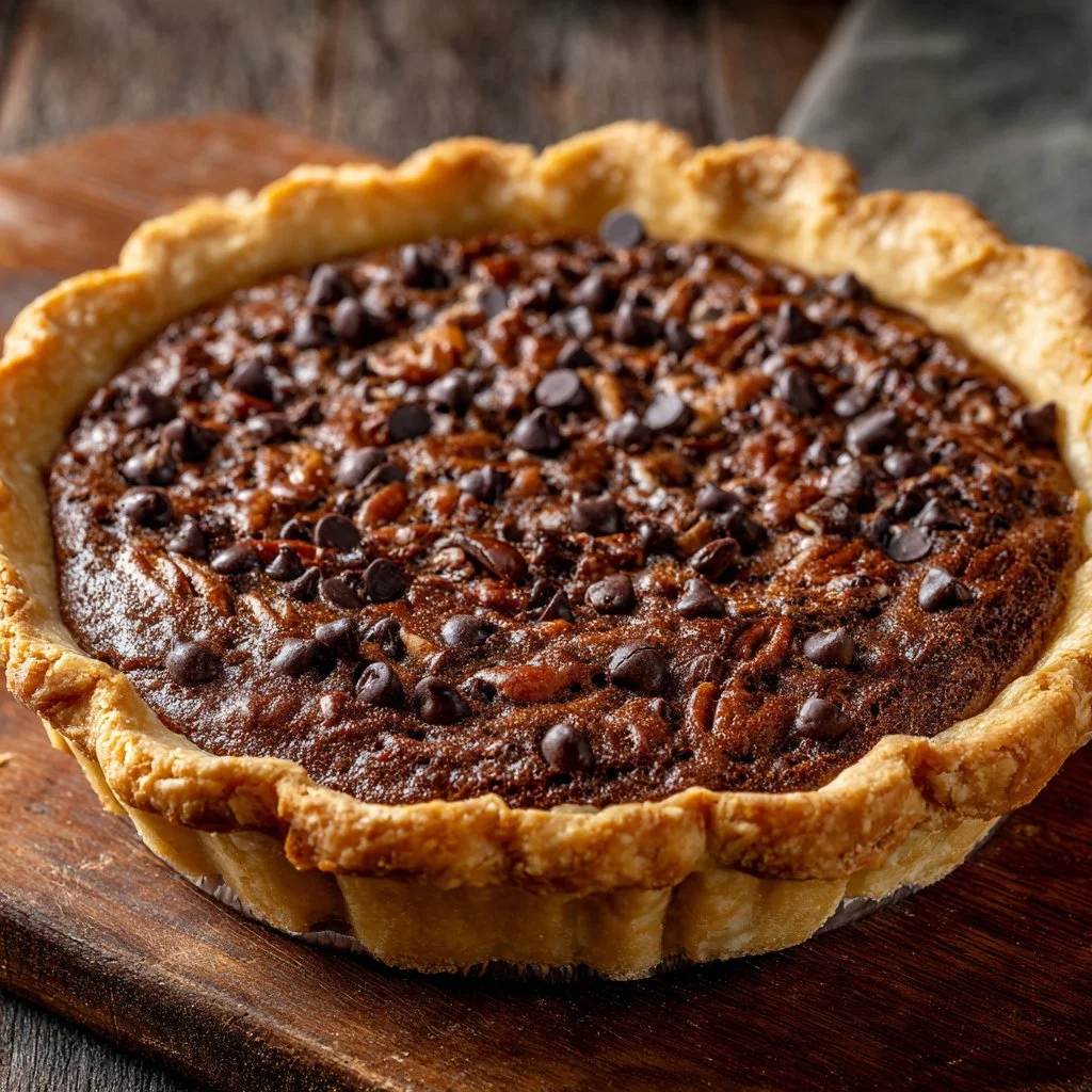 Delicious Chocolate Gluten Free Kentucky Derby Pie ready to serve