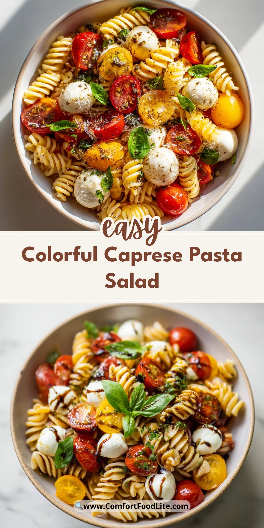 Colorful Caprese Pasta Salad