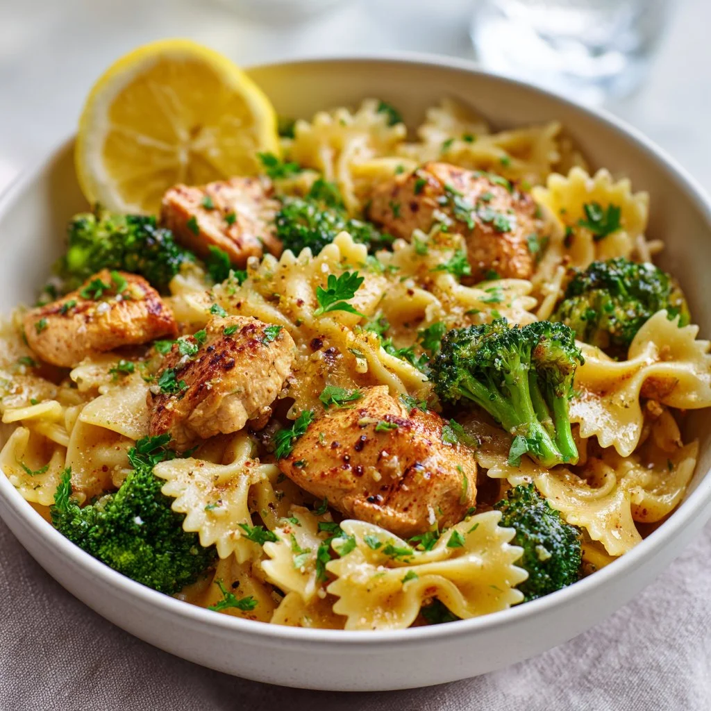 Cowboy Butter Lemon Bowtie Chicken with Broccoli Bliss