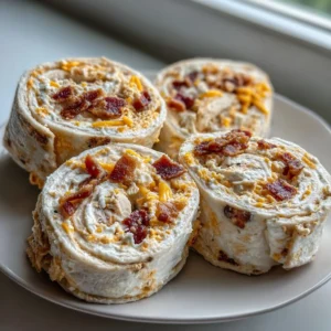 Delicious Crack Chicken Pinwheels with creamy filling and herbs