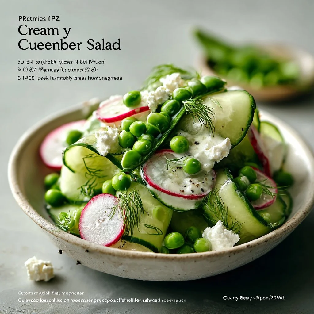 Creamy Cucumber Pea Salad