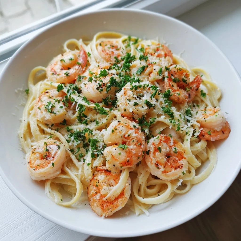 Creamy Garlic Shrimp Pasta