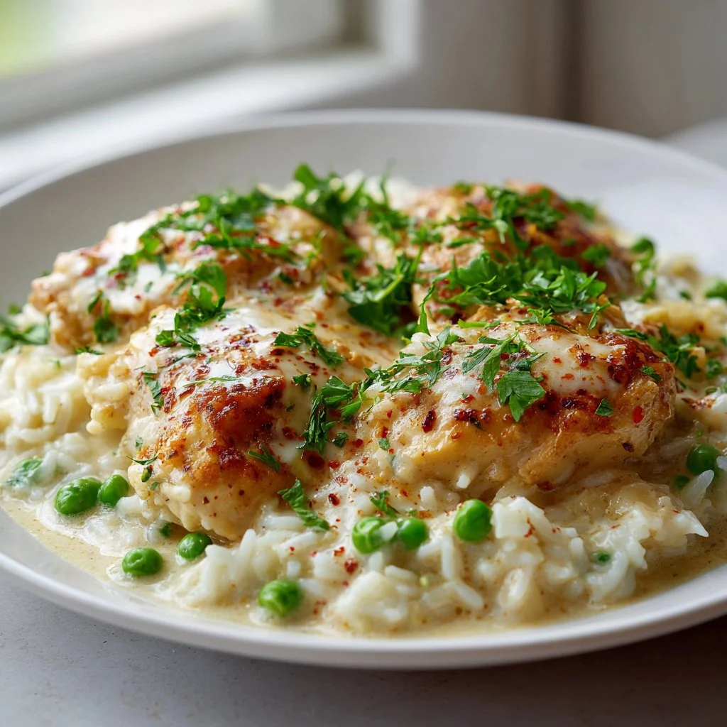 Creamy Smothered Chicken and Rice