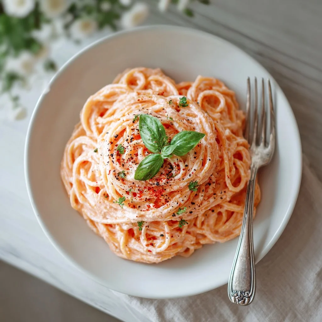 Creamy Vegan Pink Pasta