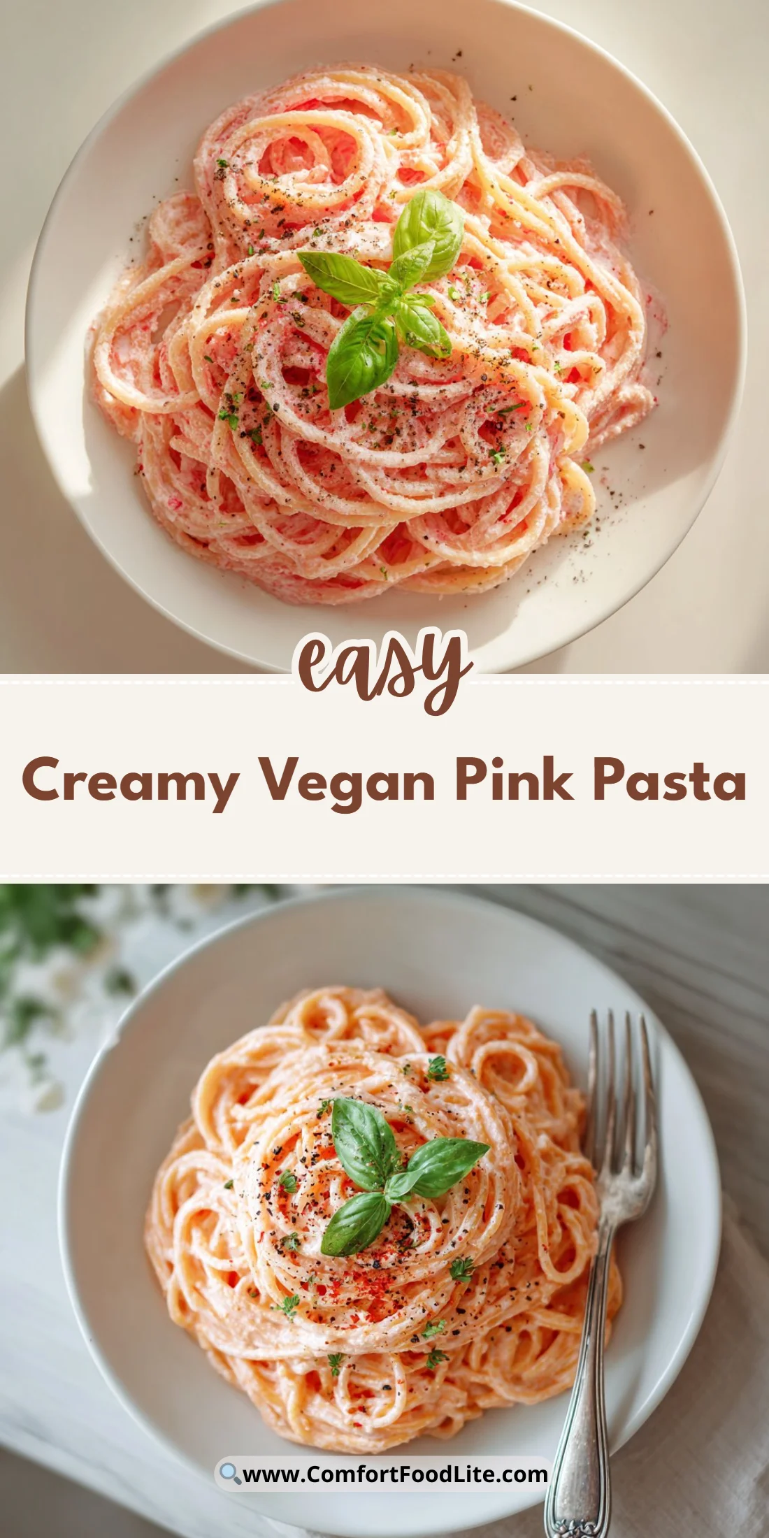 Creamy Vegan Pink Pasta
