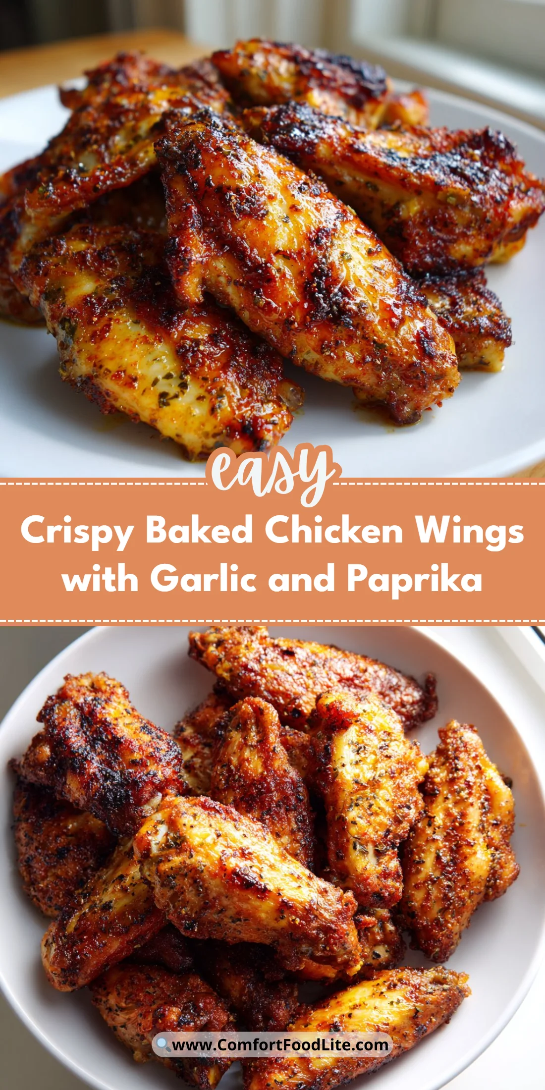 Crispy Baked Chicken Wings with Garlic and Paprika