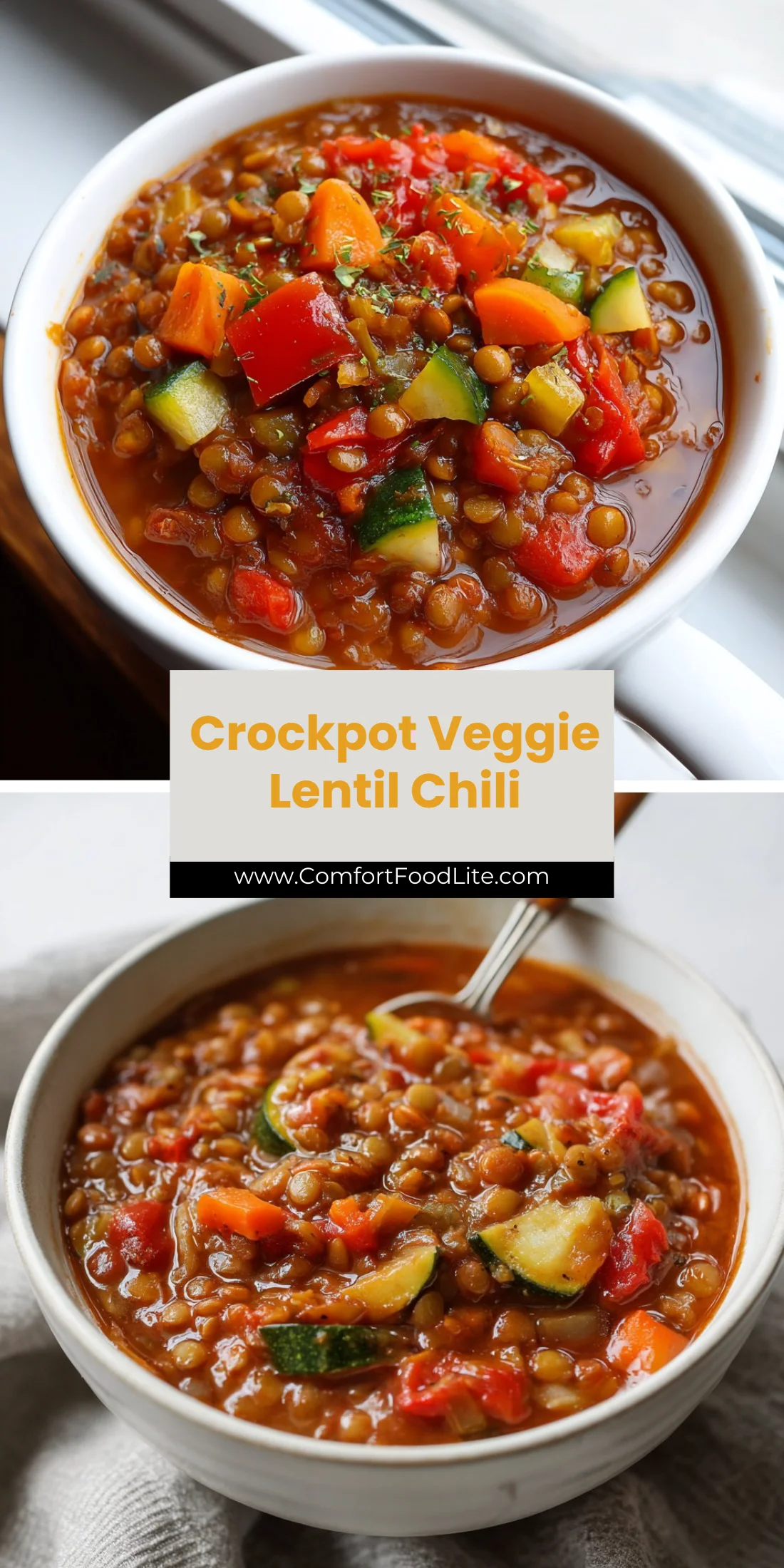 Crockpot Veggie Lentil Chili