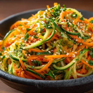 Fresh Cucumber Carrot Salad with vibrant colors and textures