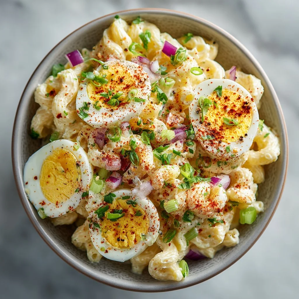 Deviled Egg Macaroni Salad